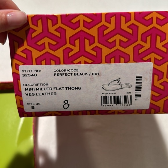 Tory Burch Mini Miller, black, size 8 - Picture 3 of 3